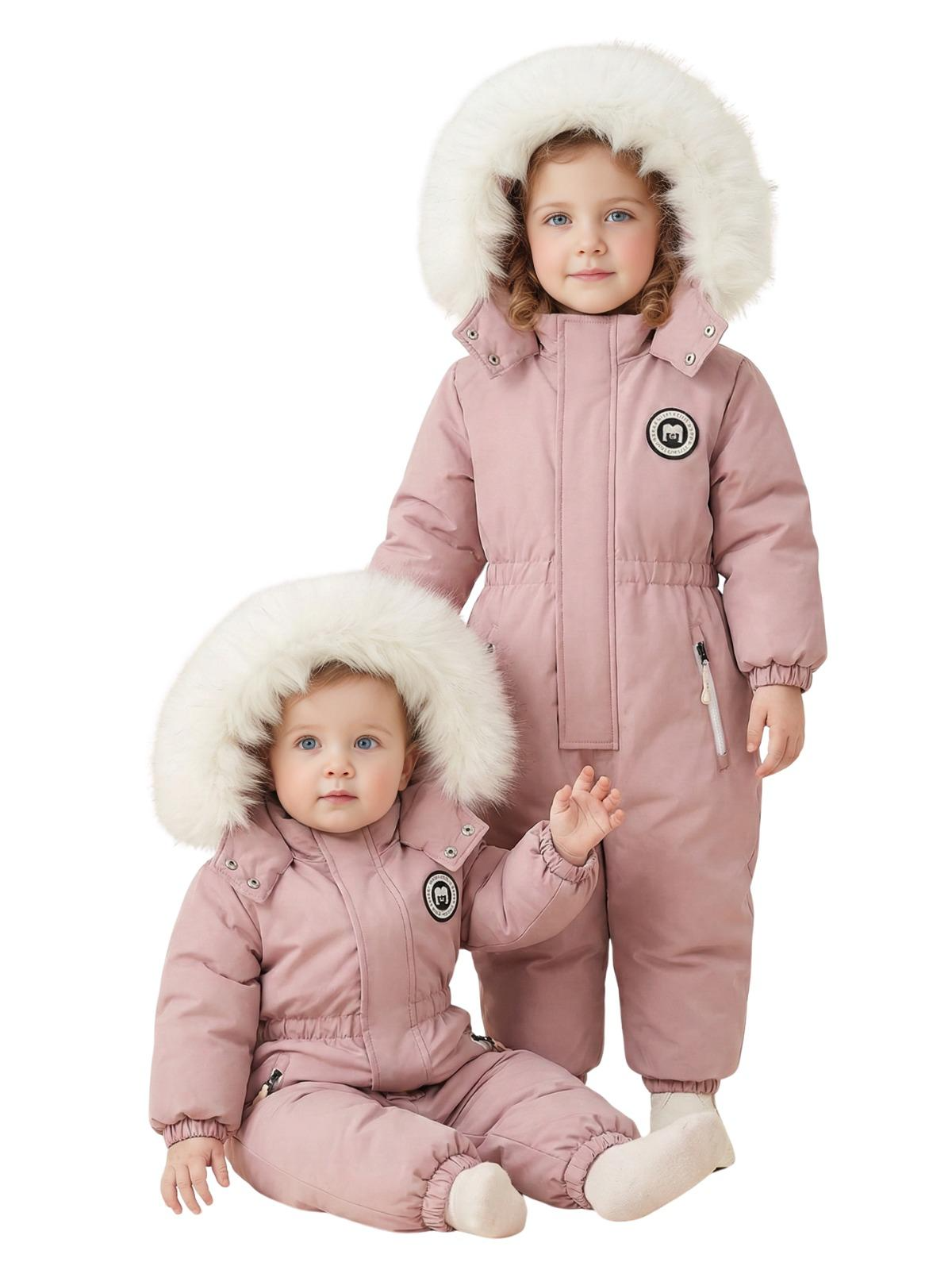 -30 Degree Kids Waterproof Winter Snowsuit For Extreme Cold