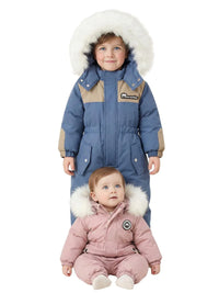 Thumbnail for -30 Degree Kids Waterproof Winter Snowsuit For Extreme Cold