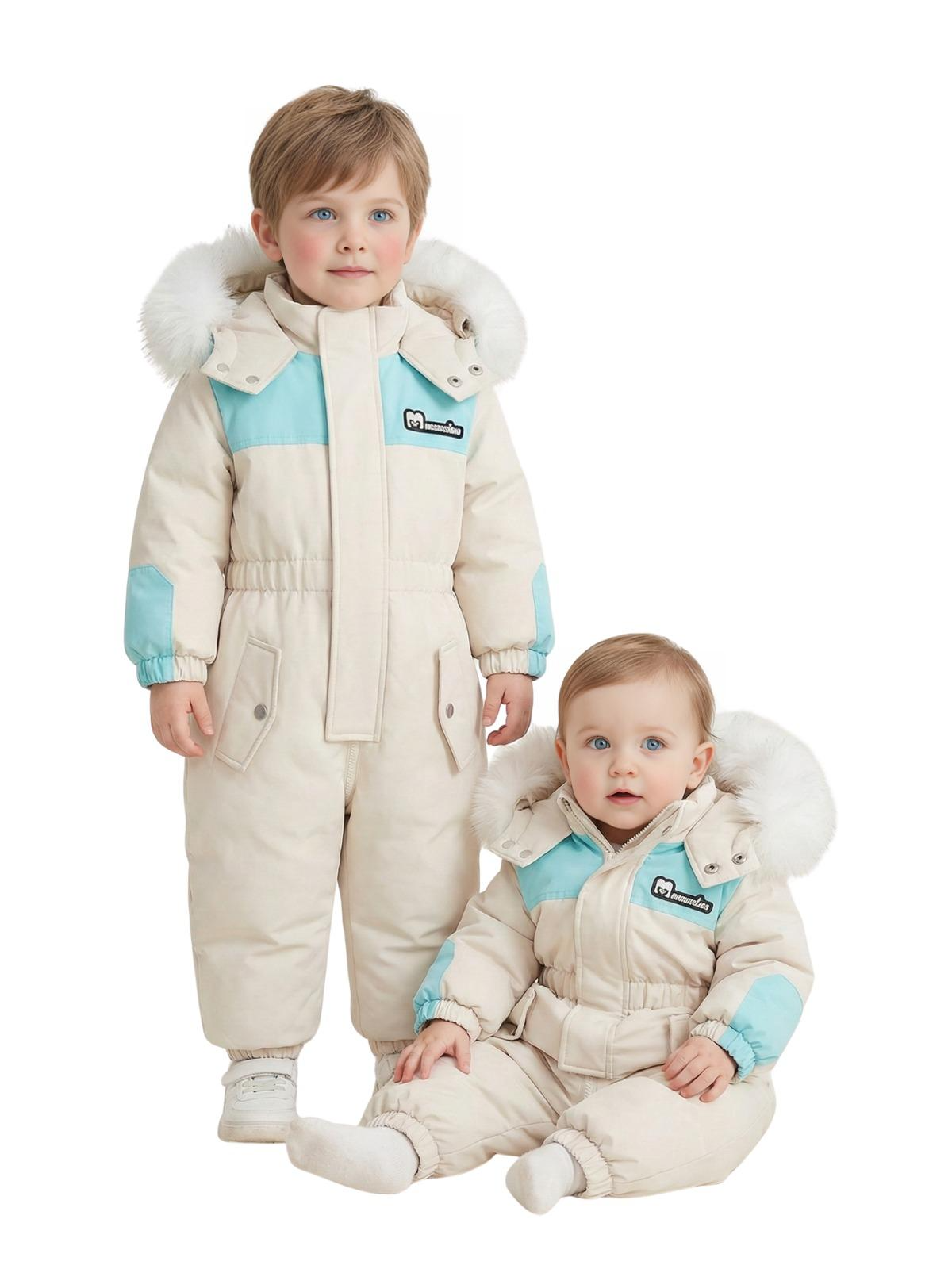 -30 Degree Kids Waterproof Winter Snowsuit For Extreme Cold