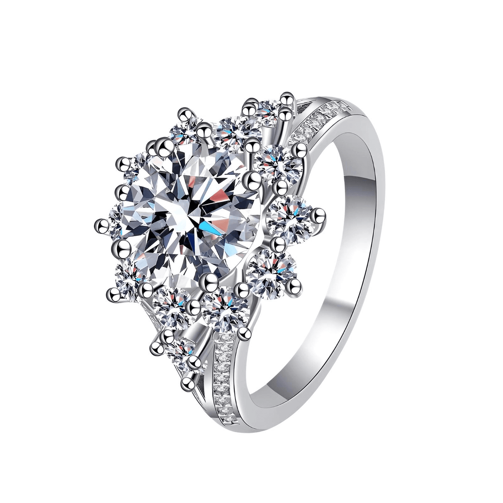 Indulge in luxury with the 3CT/10CT D Color Moissanite Ring at Drestiny. Crafted with 100% 925 Sterling Silver AU750 Plated Diamond Rings, this stunning piece is a true gem. Take advantage of free shipping and let us cover the tax. Hurry, save up to 50% o