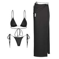 Thumbnail for 3Pc Shell Bikini Skirt Set Sexy Women's Swimsuit With Long Skirt Micro Swimwear High Cut Biquini Female Bathing Suit Beachwear, Drestiny, Bikinis, Skirts, Skirt Sets, Sets, Cover Ups, S, M, L, United States, USA, Australia, United Kingdom, UK, Green-Blue, Pink-Yellow, Teal-Brown, Light Green, Dark Brown, Black, White, Shell bikini skirt set, 3 piece shell bikini set, shell bikini with skirt, Beach shell bikini skirt set, shopdrestiny.com