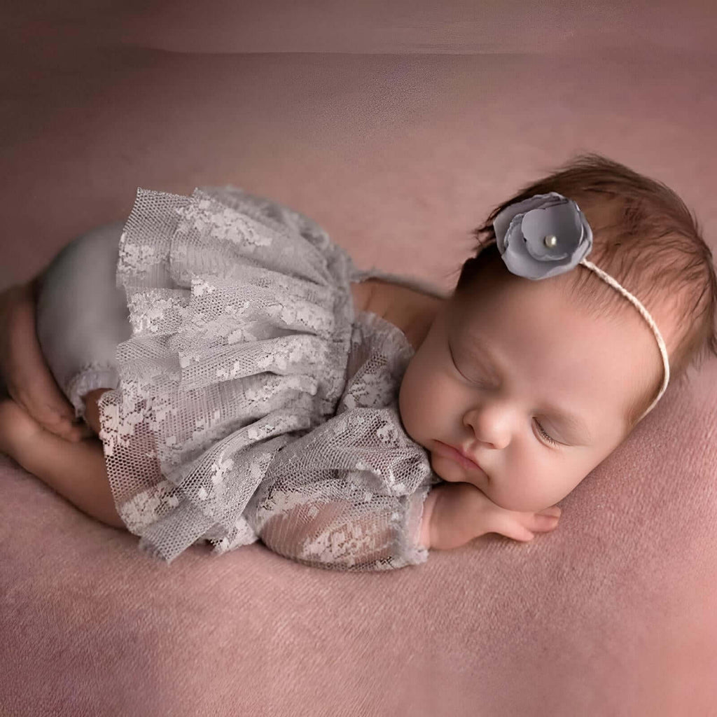3Pcs Newborn Photography Baby Girl Lace Set
