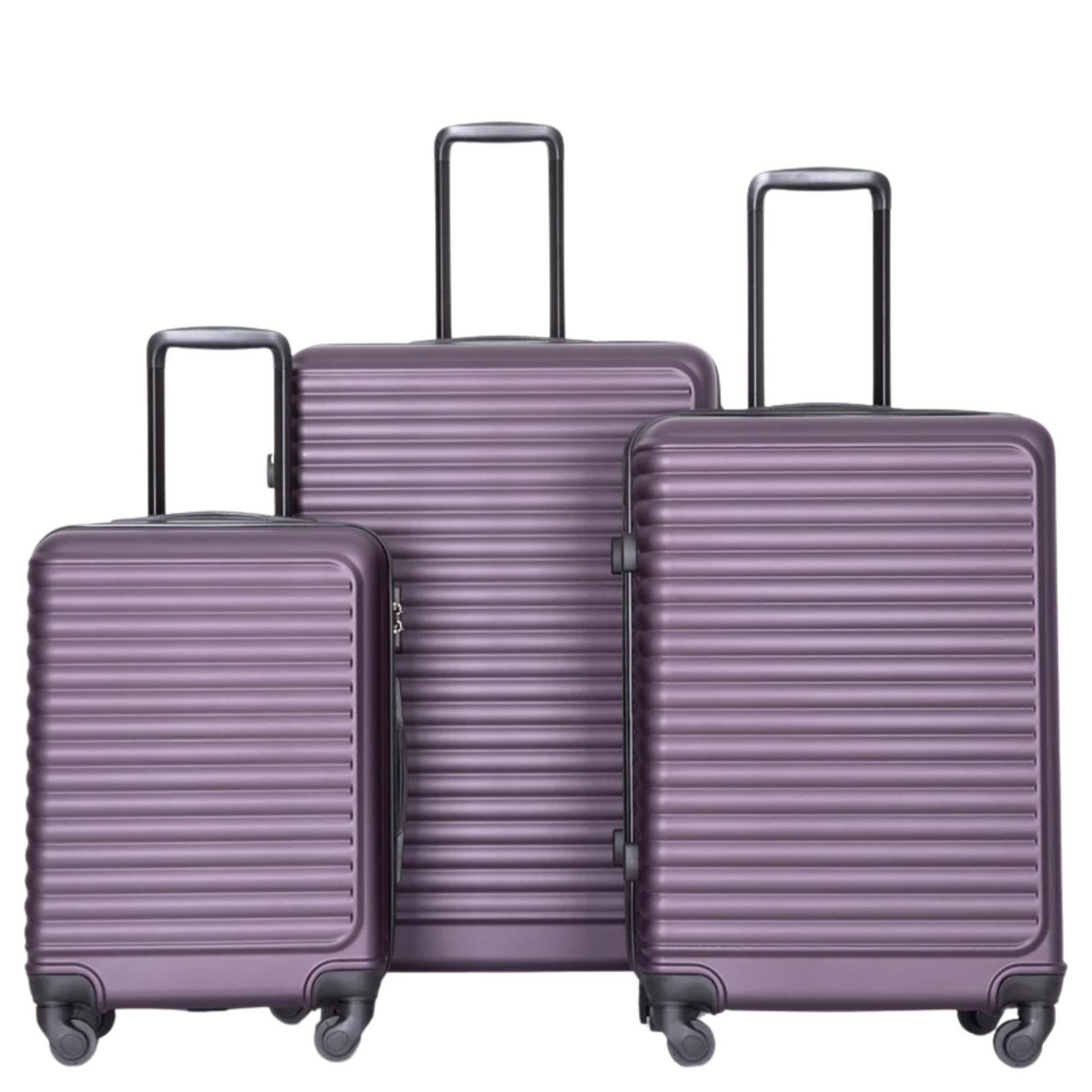 3 Piece Luggage Set Hard Shell Luggage Set with Spinner Wheel Carry On Luggage With TSA Lock Travel Suitcase set, Drestiny, 20" 24", 28", United States, Luggage, Sets, Suitcases, cheap hard shell luggage, best cheap hard shell luggage, budget hard shell luggage, hard shell luggage on sale, hard shell luggage under $100, Purple, Orange, Dark Purple, Black, Green, Blue, Pink, Light Blue, Gold, shopdrestiny.com