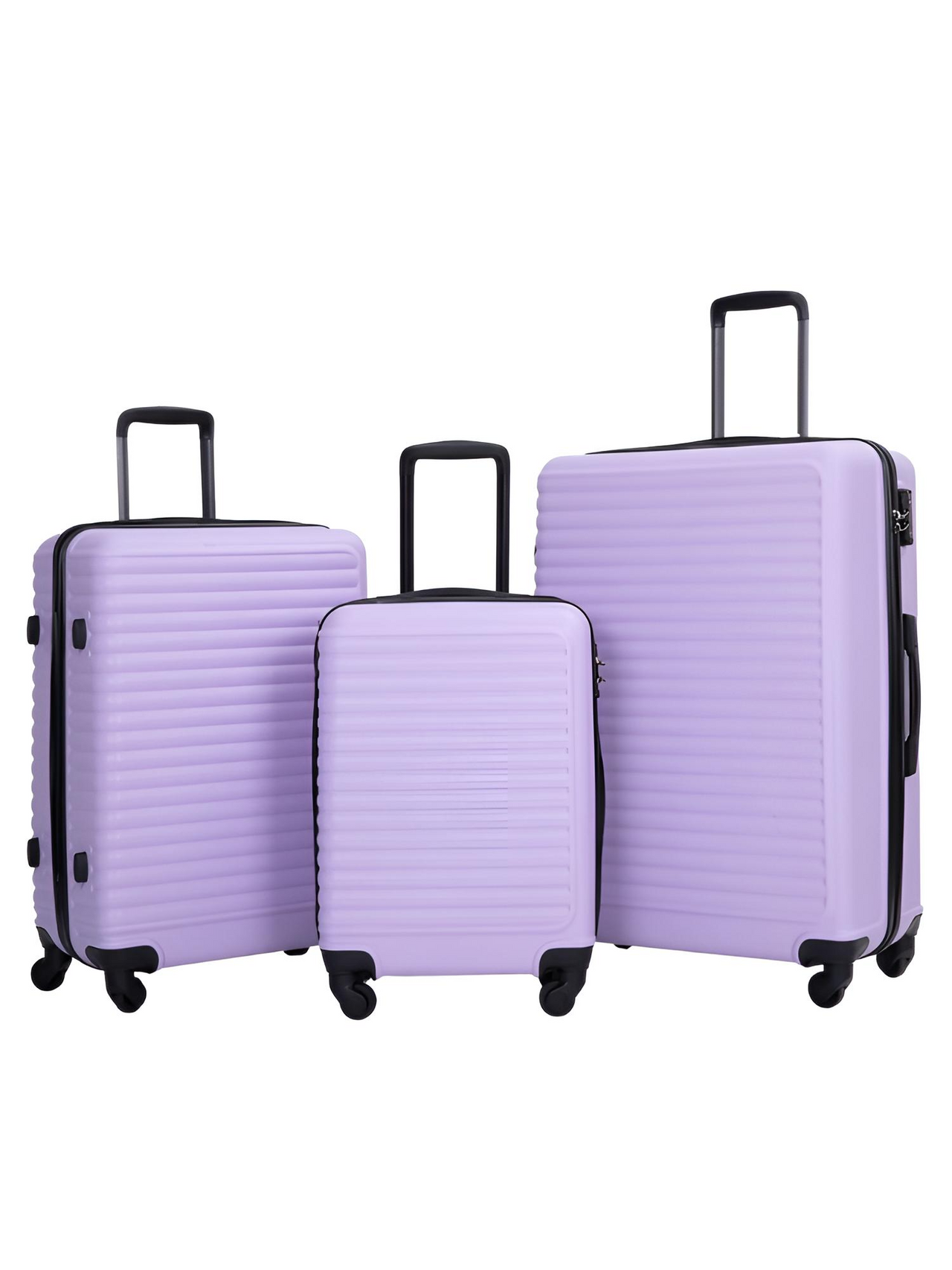 3 Piece Luggage Set Hard Shell Luggage Set with Spinner Wheel Carry On Luggage With TSA Lock Travel Suitcase set, Drestiny, 20" 24", 28", United States, Luggage, Sets, Suitcases, cheap hard shell luggage, best cheap hard shell luggage, budget hard shell luggage, hard shell luggage on sale, hard shell luggage under $100, Purple, Orange, Dark Purple, Black, Green, Blue, Pink, Light Blue, Gold, shopdrestiny.com