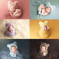 Thumbnail for 3pcs/Set Newborn Photography Wraps + Faux Fur Hat + Bear Doll -, Baby & Toddler Outfits , Drestiny , Australia, Blue, Boys, Brown, Canada, Girls, Green, Hats, Khaki, Lavender, New Zealand, Pink, Purple, Sets, United Kingdom, United States, White, Wraps, Yellow , Drestiny , www.shopdrestiny.com