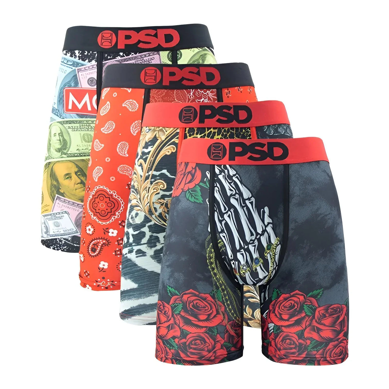 Men's 4Pcs Sexy Boxer Briefs Fashion Print Underwear Male Printed Summer Man Boxer Shorts Trunks, Drestiny, United States, USA, Australia, United Kingdom, UK, S, M, L, XL, XXL, 2XL, Black, Red, Green, Blue, men's boxer briefs 4 pack, 4 pack boxer briefs men's, boxer briefs men multipack 4, mens boxer briefs 4 pack sale, best boxer briefs for men 4 pack, shopdrestiny.com