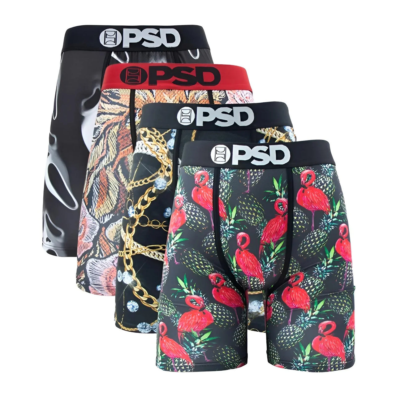 Men's 4Pcs Sexy Boxer Briefs Fashion Print Underwear Male Printed Summer Man Boxer Shorts Trunks, Drestiny, United States, USA, Australia, United Kingdom, UK, S, M, L, XL, XXL, 2XL, Black, Red, Green, Blue, men's boxer briefs 4 pack, 4 pack boxer briefs men's, boxer briefs men multipack 4, mens boxer briefs 4 pack sale, best boxer briefs for men 4 pack, shopdrestiny.com