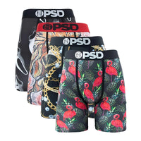 Thumbnail for Men's 4Pcs Sexy Boxer Briefs Fashion Print Underwear Male Printed Summer Man Boxer Shorts Trunks, Drestiny, United States, USA, Australia, United Kingdom, UK, S, M, L, XL, XXL, 2XL, Black, Red, Green, Blue, men's boxer briefs 4 pack, 4 pack boxer briefs men's, boxer briefs men multipack 4, mens boxer briefs 4 pack sale, best boxer briefs for men 4 pack, shopdrestiny.com