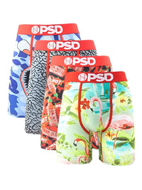 Thumbnail for Men's 4Pcs Sexy Boxer Briefs Fashion Print Underwear Male Printed Summer Man Boxer Shorts Trunks, Drestiny, United States, USA, Australia, United Kingdom, UK, S, M, L, XL, XXL, 2XL, Black, Red, Green, Blue, men's boxer briefs 4 pack, 4 pack boxer briefs men's, boxer briefs men multipack 4, mens boxer briefs 4 pack sale, best boxer briefs for men 4 pack, shopdrestiny.com