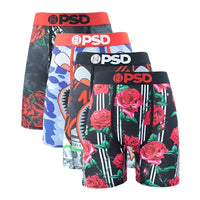 Thumbnail for Men's 4Pcs Sexy Boxer Briefs Fashion Print Underwear Male Printed Summer Man Boxer Shorts Trunks, Drestiny, United States, USA, Australia, United Kingdom, UK, S, M, L, XL, XXL, 2XL, Black, Red, Green, Blue, men's boxer briefs 4 pack, 4 pack boxer briefs men's, boxer briefs men multipack 4, mens boxer briefs 4 pack sale, best boxer briefs for men 4 pack, shopdrestiny.com