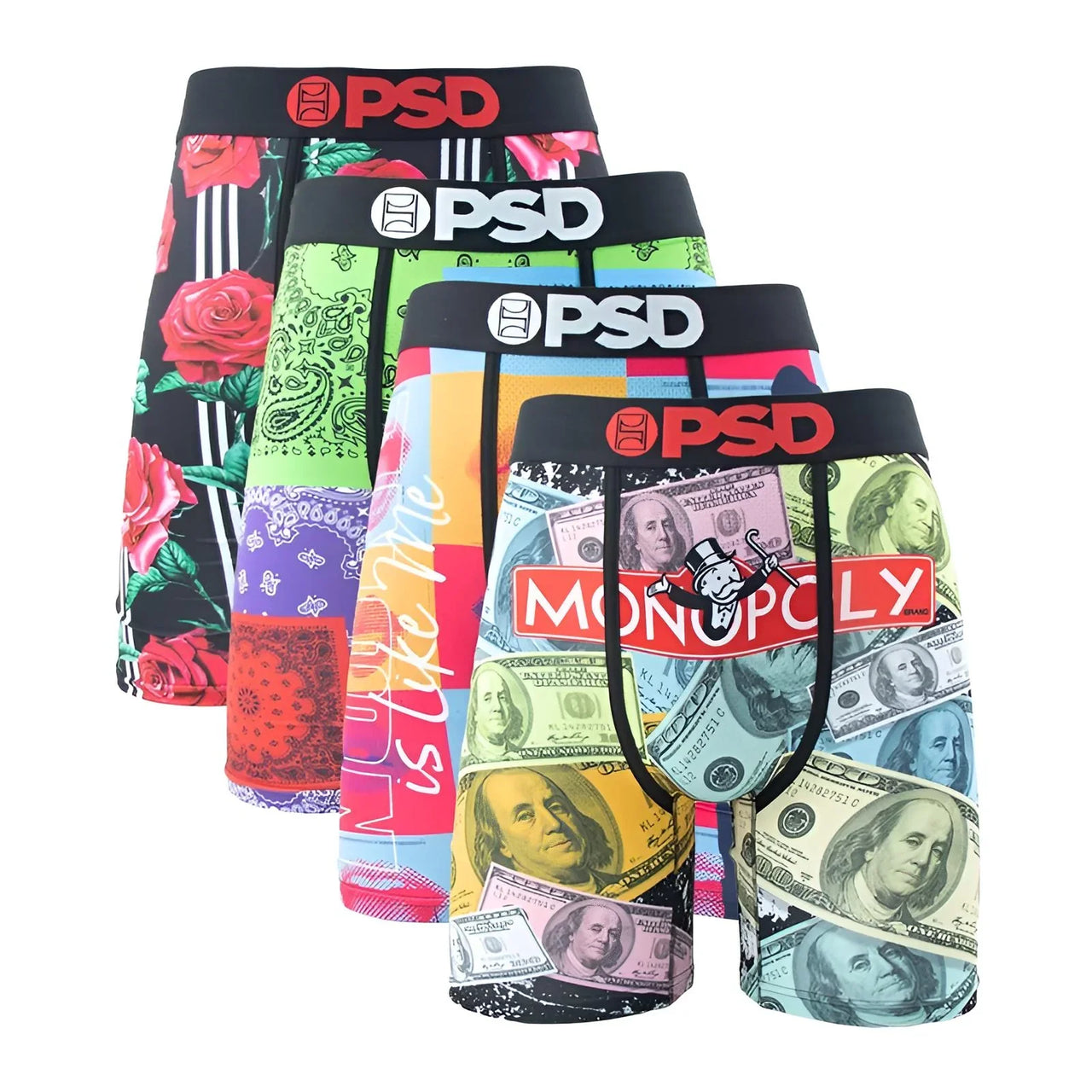 Men's 4Pcs Sexy Boxer Briefs Fashion Print Underwear Male Printed Summer Man Boxer Shorts Trunks, Drestiny, United States, USA, Australia, United Kingdom, UK, S, M, L, XL, XXL, 2XL, Black, Red, Green, Blue, men's boxer briefs 4 pack, 4 pack boxer briefs men's, boxer briefs men multipack 4, mens boxer briefs 4 pack sale, best boxer briefs for men 4 pack, shopdrestiny.com