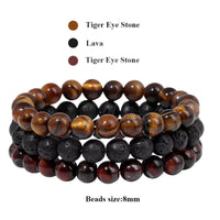 Thumbnail for 8mm 3Pcs Natural Stones Bracelet Set