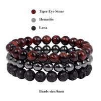 Thumbnail for 8mm 3Pcs Natural Stones Bracelet Set