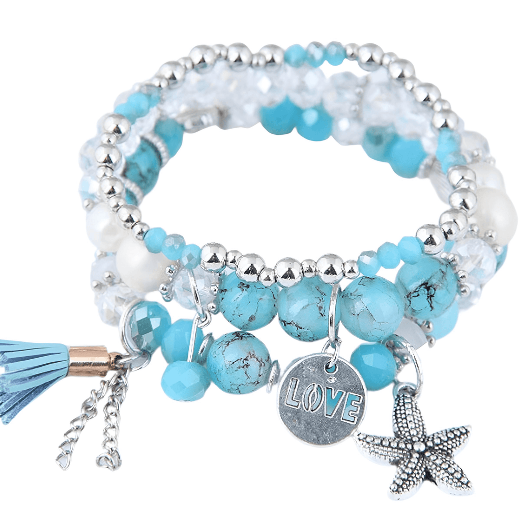 Assorted Style Bohemian Light Blue Charm Bracelets For Women