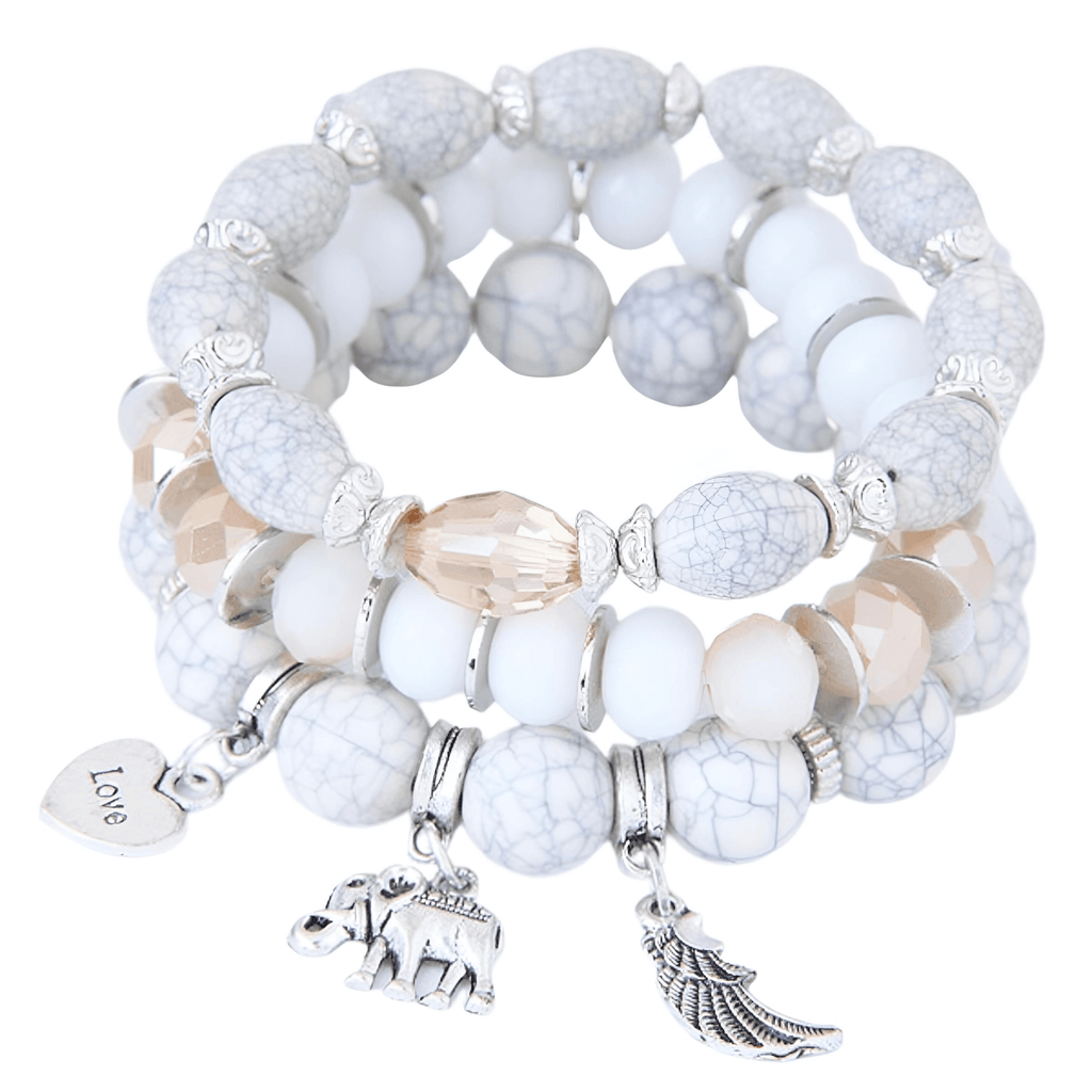 Assorted Style Bohemian White Charm Bracelets For Women