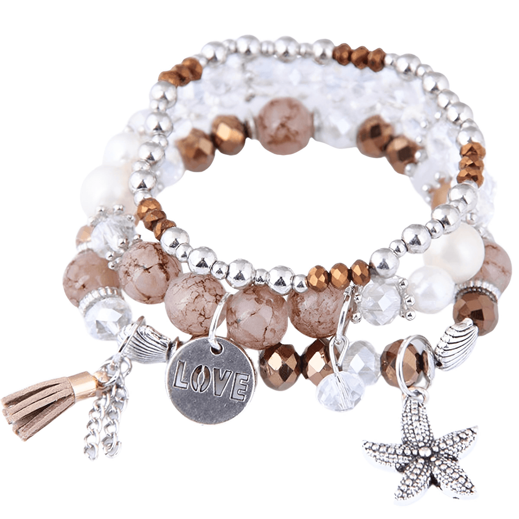 Assorted Style Bohemian Brown Charm Bracelets For Women