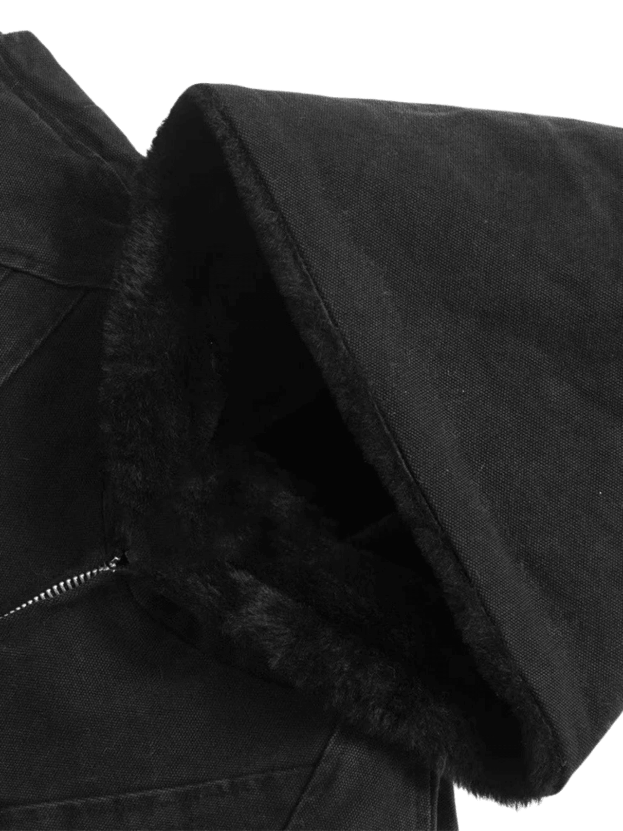 Men's Hooded Canvas Short Jacket with Faux Fur Inside Loose Casual Hoodie, Drestiny, Coats, Jackets, United States, USA, Canada, Australia, New Zealand, United Kingdom, UK, Black, Khaki, S, M, L, XL, men's hooded short jacket, men's short hooded jacket, men's hooded short jackets, short hooded jacket men's canvas, black men's hooded short jacket, khaki men's hooded short jacket, shopdrestiny.com