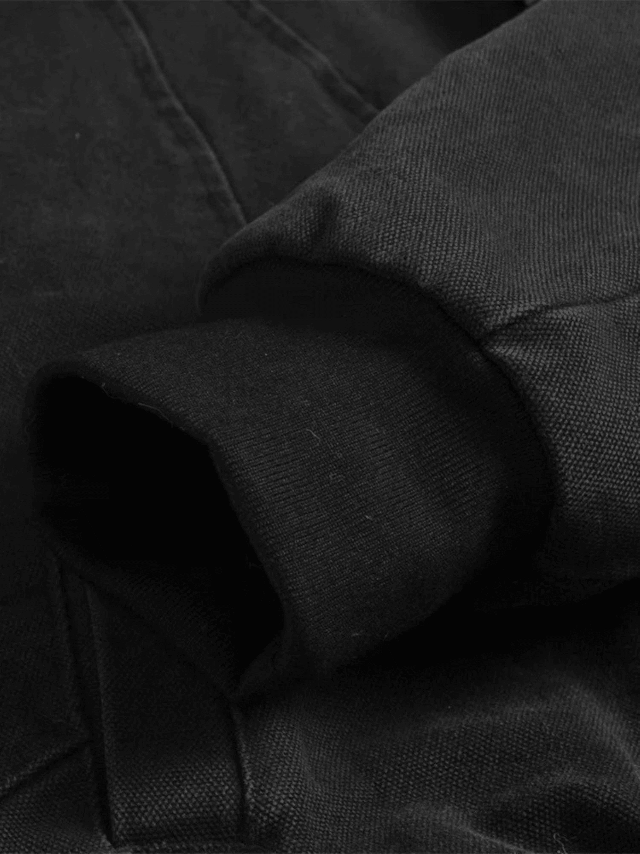 Men's Hooded Canvas Short Jacket with Faux Fur Inside Loose Casual Hoodie, Drestiny, Coats, Jackets, United States, USA, Canada, Australia, New Zealand, United Kingdom, UK, Black, Khaki, S, M, L, XL, men's hooded short jacket, men's short hooded jacket, men's hooded short jackets, short hooded jacket men's canvas, black men's hooded short jacket, khaki men's hooded short jacket, shopdrestiny.com