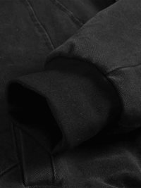 Thumbnail for Men's Hooded Canvas Short Jacket with Faux Fur Inside Loose Casual Hoodie, Drestiny, Coats, Jackets, United States, USA, Canada, Australia, New Zealand, United Kingdom, UK, Black, Khaki, S, M, L, XL, men's hooded short jacket, men's short hooded jacket, men's hooded short jackets, short hooded jacket men's canvas, black men's hooded short jacket, khaki men's hooded short jacket, shopdrestiny.com