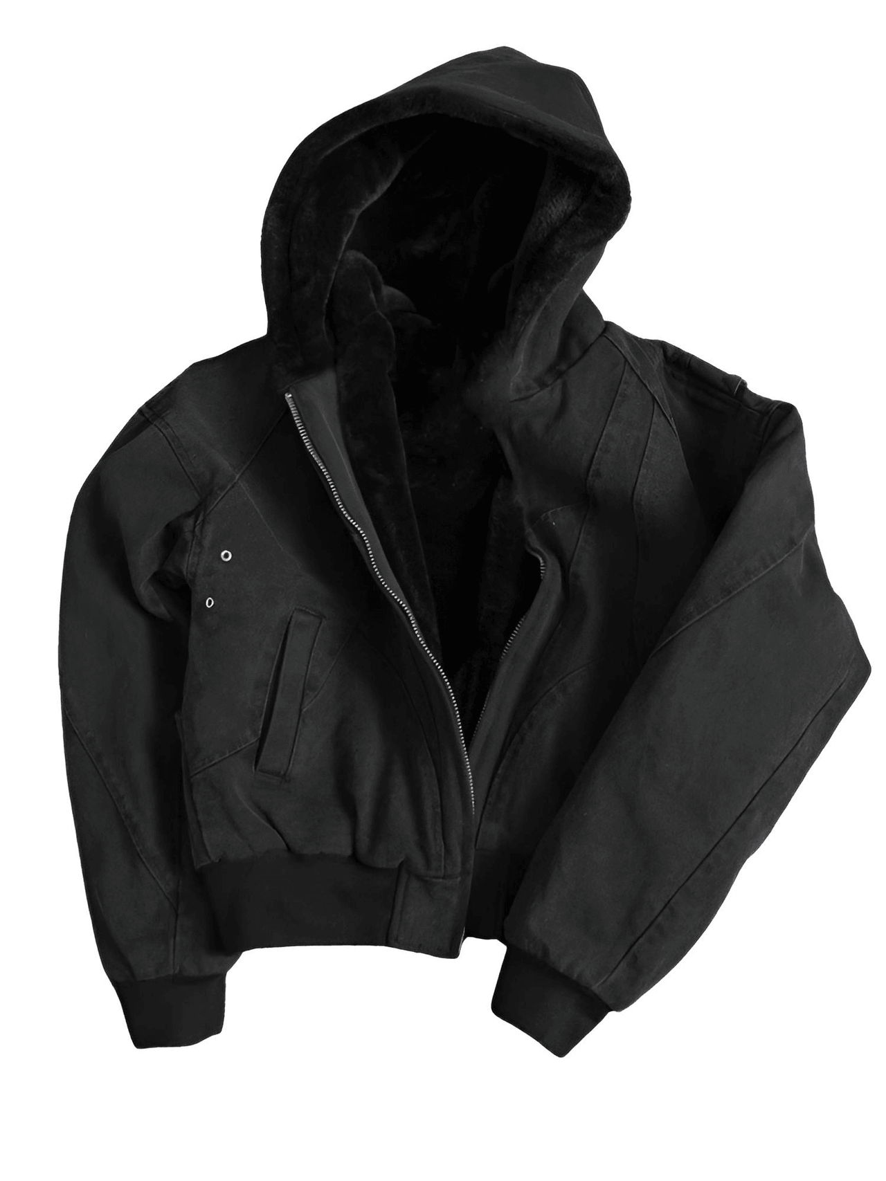 Men's Hooded Canvas Short Jacket with Faux Fur Inside Loose Casual Hoodie, Drestiny, Coats, Jackets, United States, USA, Canada, Australia, New Zealand, United Kingdom, UK, Black, Khaki, S, M, L, XL, men's hooded short jacket, men's short hooded jacket, men's hooded short jackets, short hooded jacket men's canvas, black men's hooded short jacket, khaki men's hooded short jacket, shopdrestiny.com
