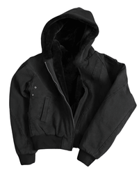 Thumbnail for Men's Hooded Canvas Short Jacket with Faux Fur Inside Loose Casual Hoodie, Drestiny, Coats, Jackets, United States, USA, Canada, Australia, New Zealand, United Kingdom, UK, Black, Khaki, S, M, L, XL, men's hooded short jacket, men's short hooded jacket, men's hooded short jackets, short hooded jacket men's canvas, black men's hooded short jacket, khaki men's hooded short jacket, shopdrestiny.com