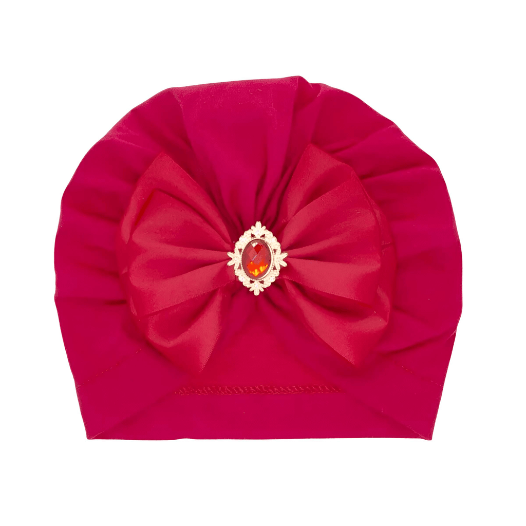 Baby Girl's Red Hat With Rhinestones