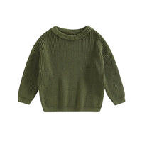 Thumbnail for Green knitted sweater on a white background
