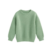 Thumbnail for Green knitted sweater on a white background
