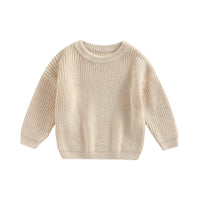 Thumbnail for Beige knitted sweater on a white background