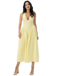 Thumbnail for Backless Deep-V Long Dress Summer Women's Sexy Party Dress Halter Spliced New Fashion Slim Sleeveless Long Dress, dresses, midi dresses, Drestiny, Sleeveless, S, M, L, XL, United States, USA, Canada, Australia, New Zealand, United Kingdom, UK, backless midi dress, deep v neck long dress, backless semiformal dress, long yellow backless dress, plunge back midi dress, White, Black, Red, Yellow, Blue, Pink, Claret, Light Blue, Dark Blue, Apricot, Purple, Green, dark red, shopdrestiny.com