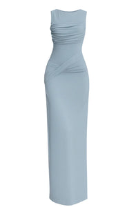 Thumbnail for Light blue evening gown on a white background