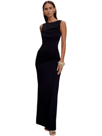 Thumbnail for Backless Maxi Tank Dress Women's Summer Ruched Sexy Thigh High Split Bodycon Elegant Long Dress Fashion, Drestiny, Maxi Dresses, Sleeveless, S, M, L, 4, 6, 8, 10, United States, USA, Canada, Australia, New Zealand, United Kingdom, UK, White, Black, Light Blue, Backless maxi dress, tank maxi dress backless, long backless dress, summer backless maxi dress , casual backless maxi dress, elegant backless maxi dress, shopdrestiny.com