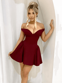 Thumbnail for Backless Sexy Off-Shoulder Mini Dress For Women Wine Red Sleeveless Strapless High Waist A-line Club Party Sexy Dress, Drestiny, Mini Dresses, Mini Dress, Strapless, Sleeveless, Wine Red, S, M, L, United States, Australia, New Zealand, United Kingdom, Canada, shopdrestiny.com