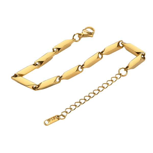 Gold Bar Link Bracelet