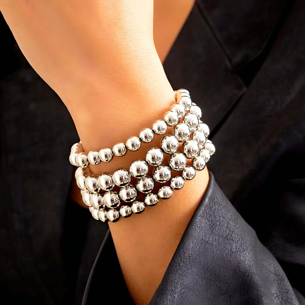 Big Ball Silver Bracelet for Women