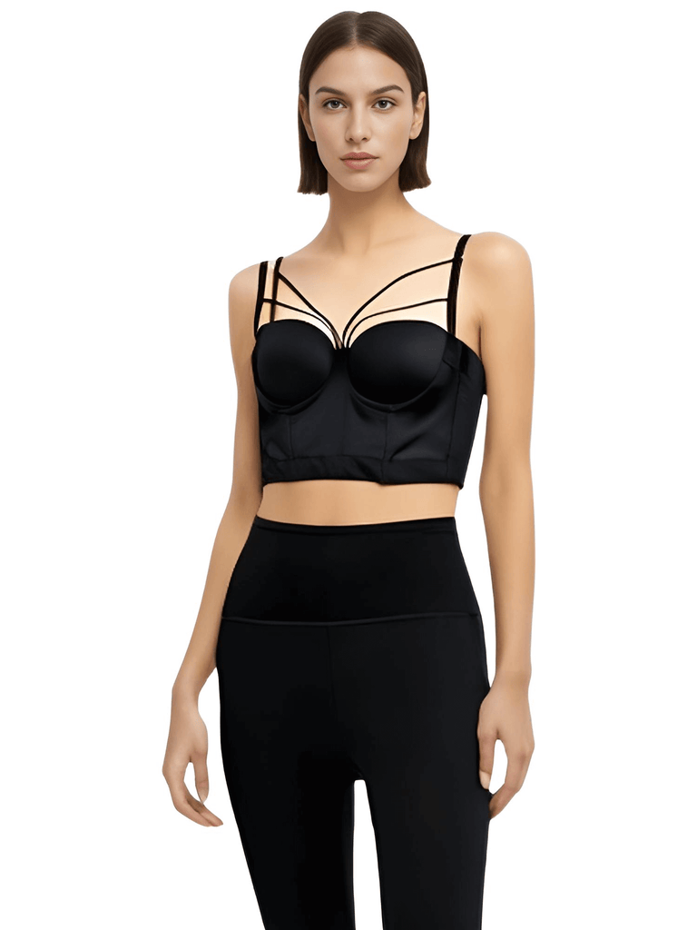 Unleash your inner fashionista with these trendy Fashion Black Push Up Corset Crop Tops for Women. Shop at Drestiny now to enjoy free shipping and let us take care of the tax. Don't miss out on savings of up to 50% off!