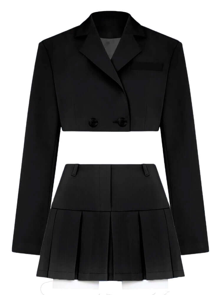 Matching Sets - Crop Blazer & Pleated Skirt!