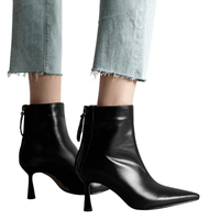 Thumbnail for Cow Leather Pointed Toe High Heels -, High Heels , Drestiny , 10, 4, 5, 6, 6.5, 7.5, 8.5, 9, 9.5, Ankle Boots, Australia, Beige, Black, Boots, Canada, Dark Khaki, Heels, High Heels, New Zealand, Tan, United Kingdom, United States , Drestiny , www.shopdrestiny.com
