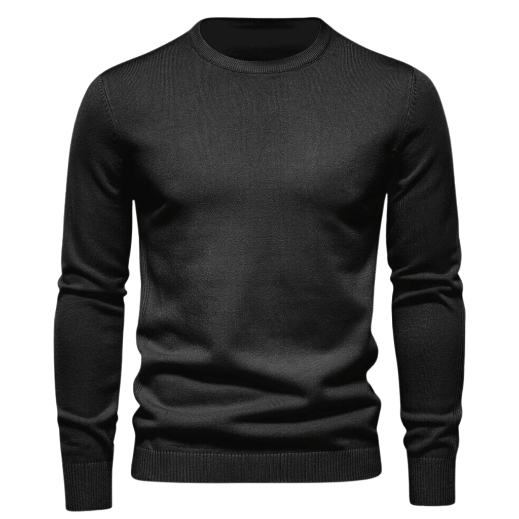 Black Casual Pullover Sweaters For Men