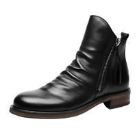 Thumbnail for Black Chelsea Boots - Now Available in 3 Other Colors! -, Boots , Drestiny , 10.5, 11, 11.5, 12, 6, 6.5, 7.5, 8, 8.5, 9, 9.5, Ankle Boots, Australia, Black, Boots, Brown, Dark Red, FR, Grey, New Zealand, United Kingdom, United States , Drestiny , www.shopdrestiny.com