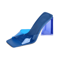 Thumbnail for Square Toe Block Heel Sandals -, Shoes , Drestiny , 10, 11, 12, 13, 14, 15, 6, 7, 8, 9, 9.5, Australia, Black, Blue, Green, Heels, Lime, Orange, Red, Sandals, United Kingdom, United States, White, Yellow , Drestiny , www.shopdrestiny.com