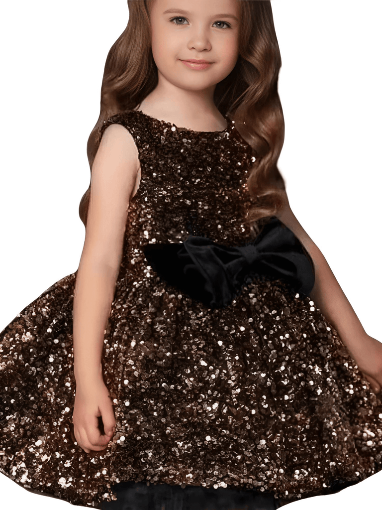 Shimmering golden brown sequin formal dresses for girls at Drestiny. Enjoy free shipping and tax covered. Save up to 50% off!