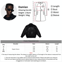 Thumbnail for Casual Oversized Black Faux Leather Jacket For Men Style Raglan Sleeve Turndown Collar Loose Men's Fashion, Drestiny, Black, M, L, XL, XXL, 2XL, United States, Canada, USA, Australia, New Zealand, United Kingdom, UK, Oversized men's faux leather jacket, Black oversized faux leather jacket men, Men's oversized faux leather bomber jacket, Oversized vegan leather jacket men, Men's black oversized faux leather jacket streetwear, shopdrestiny.com