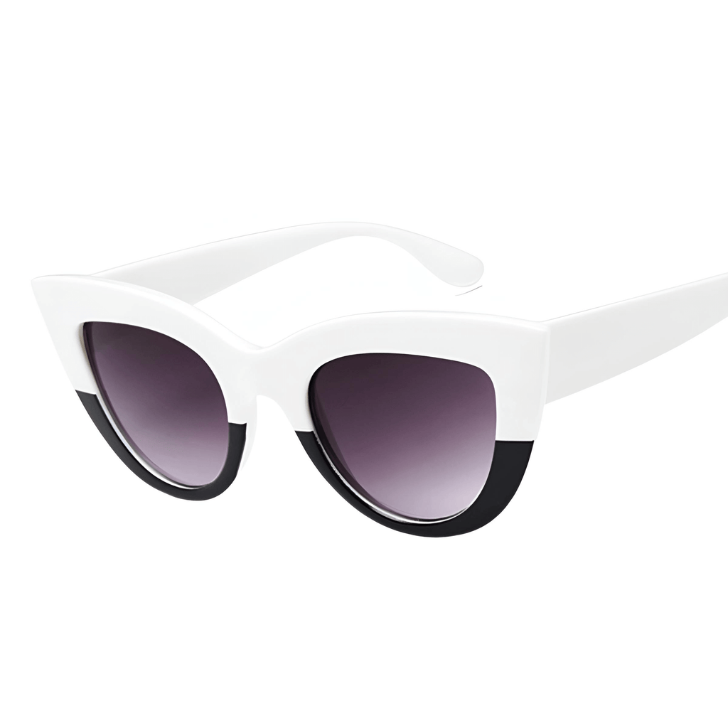 Black and White Cat Eye Fashion Sunglasses Woman UV400