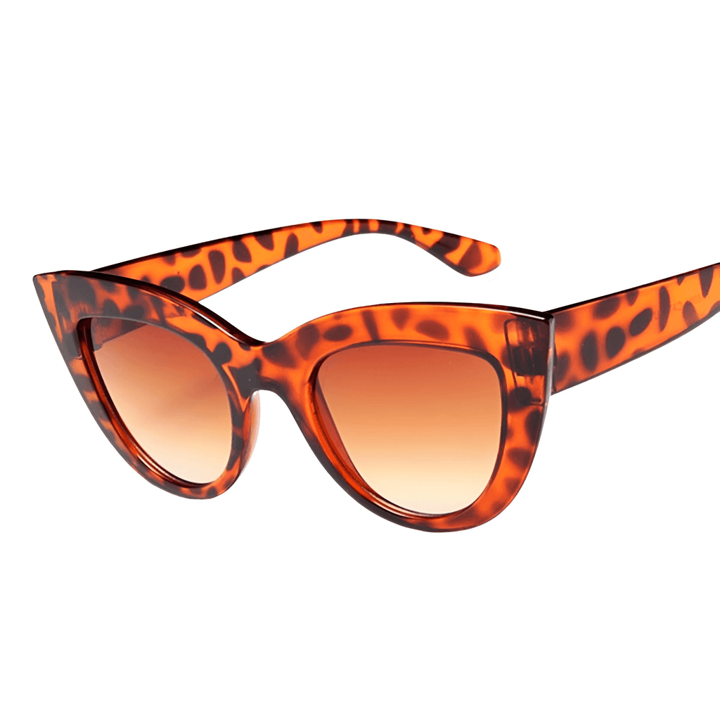Leopard Print Cat Eye Fashion Sunglasses Woman UV400