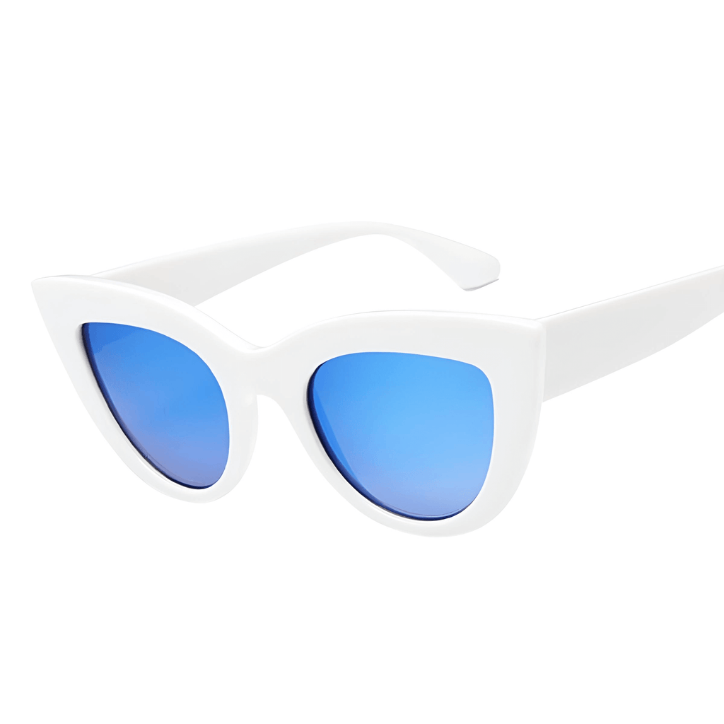 White Cat Eye Fashion Sunglasses Woman UV400