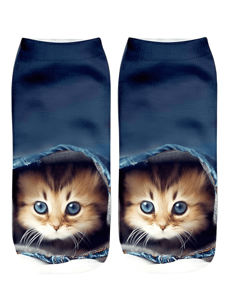 Blue Cat Socks For Women