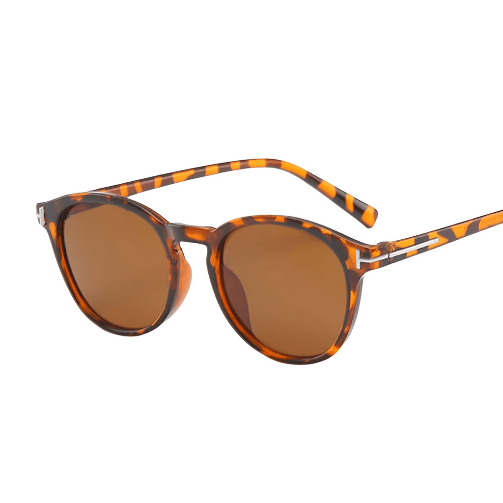 Classic Round Leopard Sunglasses For Men