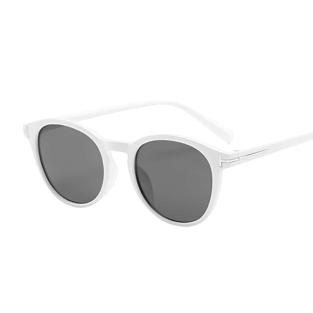 Classic Round White Sunglasses For Men