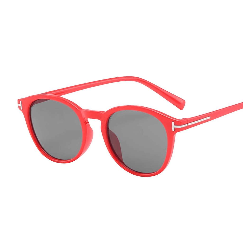 Classic Round Red Sunglasses For Men